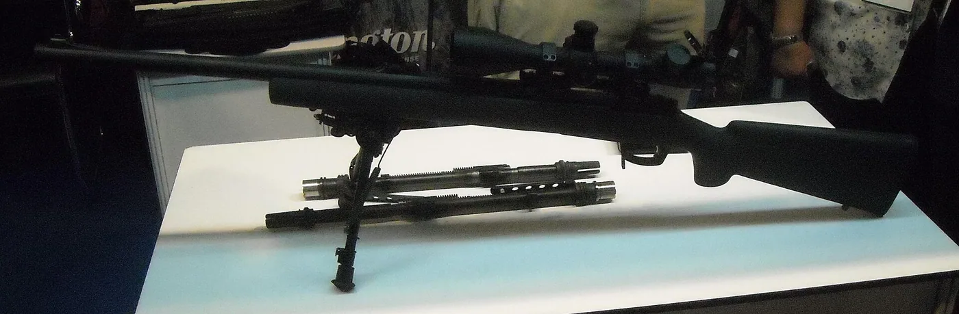 Remington Model 700 bolt-action rifle, side view