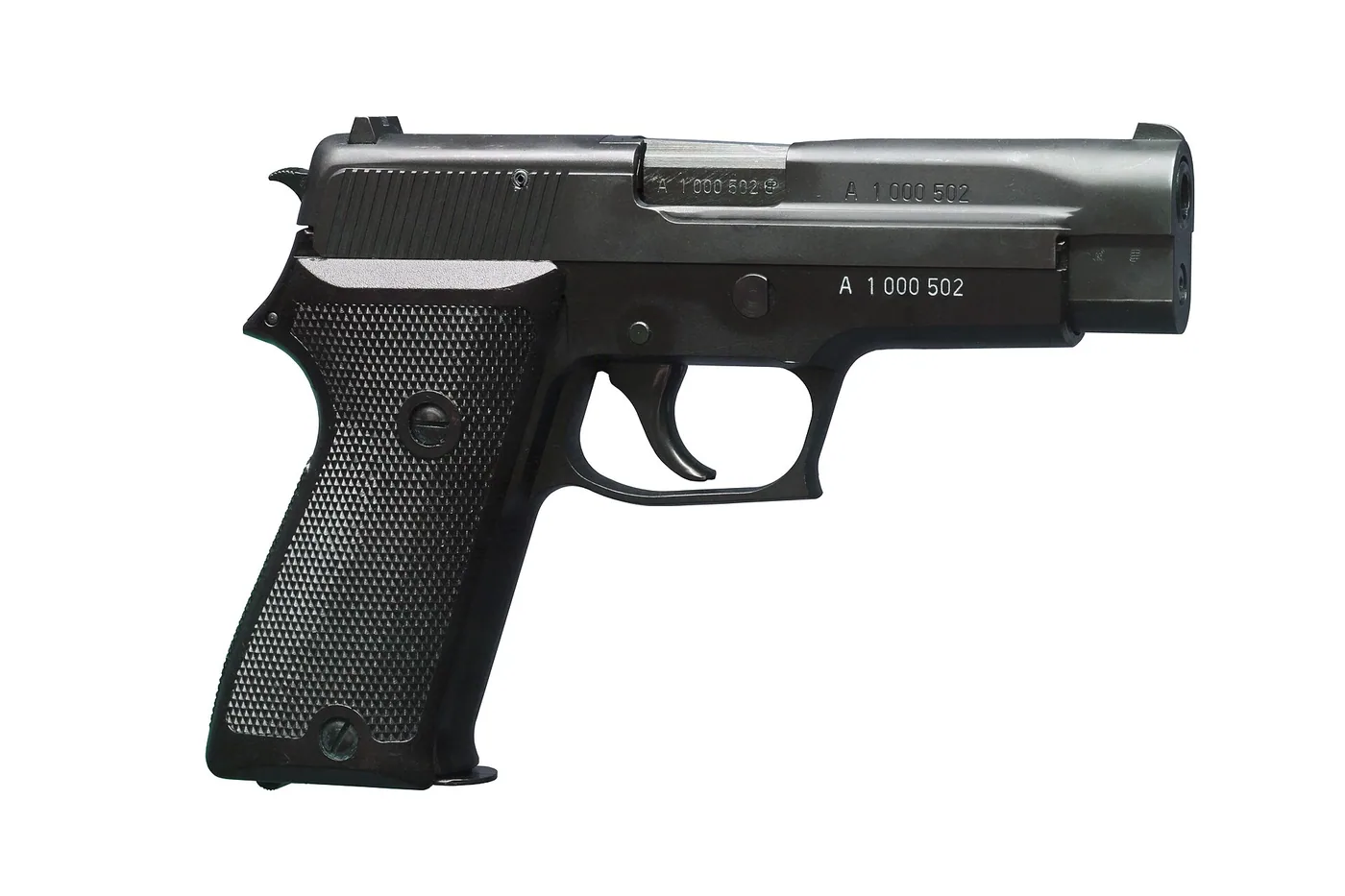 SIG Sauer P220 semi-automatic pistol, side view