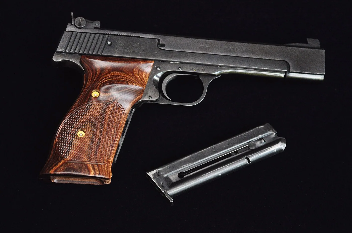 Smith & Wesson Model 41 semi-automatic pistol, side view