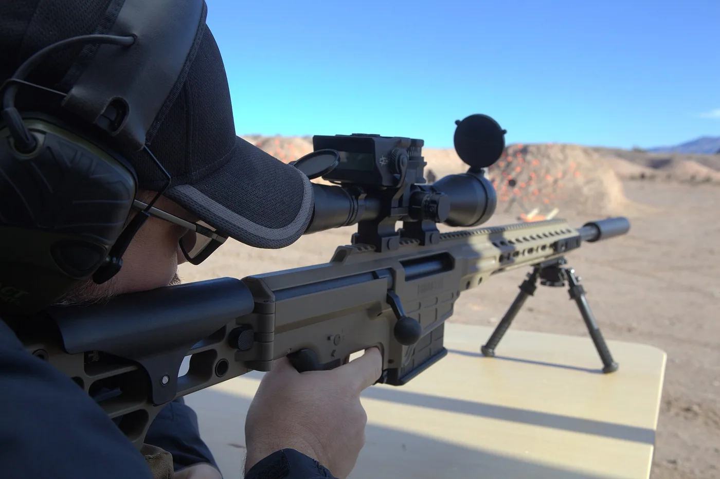 Barrett MRAD bolt-action rifle, side view