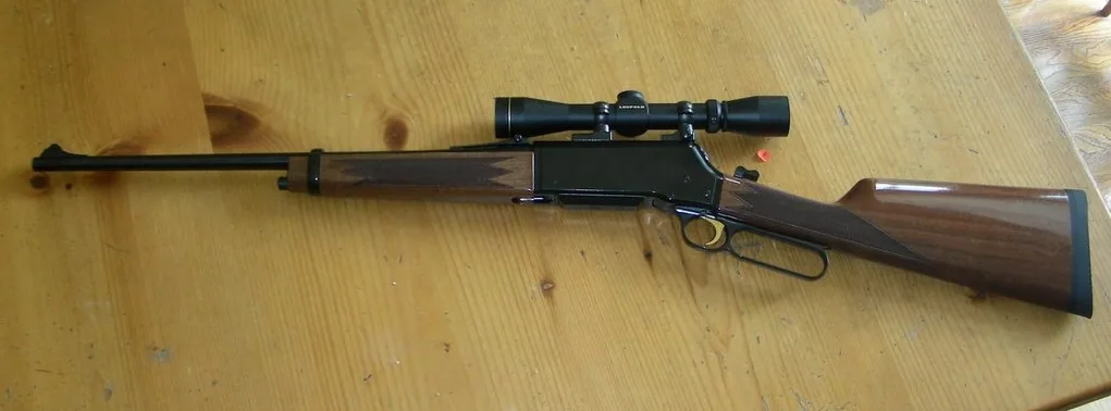 Browning BLR lever-action rifle, side view