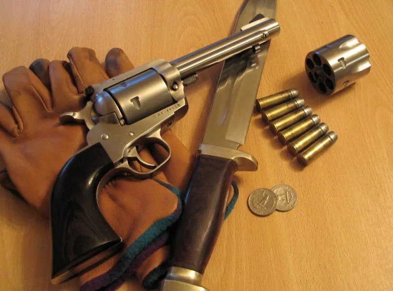 Ruger Super Blackhawk single-action revolver, side view