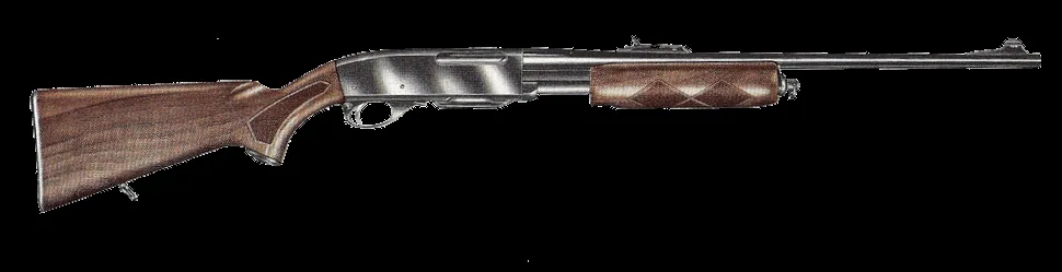Remington Model 760 pump-action rifle, side view